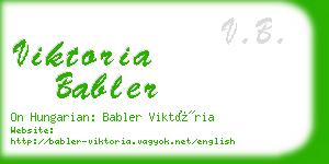 viktoria babler business card